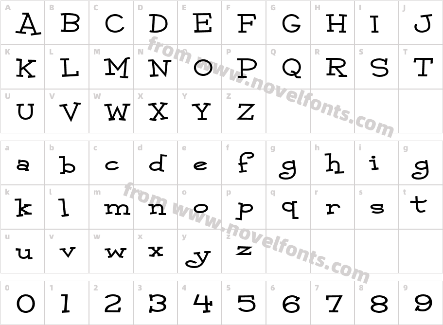 Malihini Cuban BTN Exp BoldCharacter Map