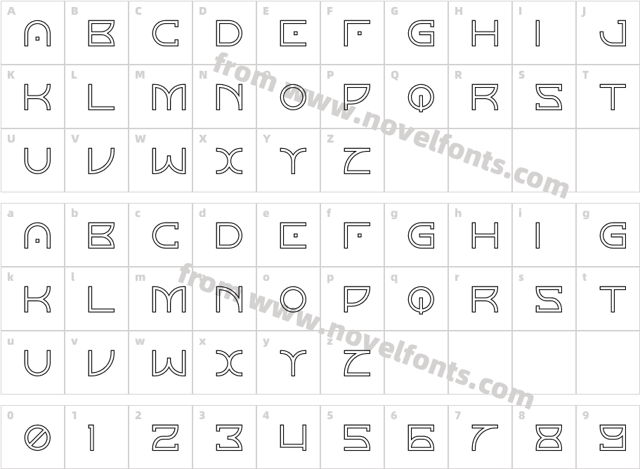 Horizon OutlineCharacter Map