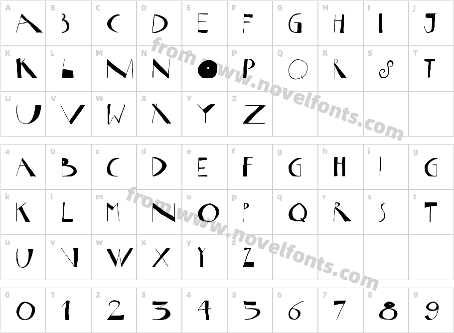 Horst W00Character Map