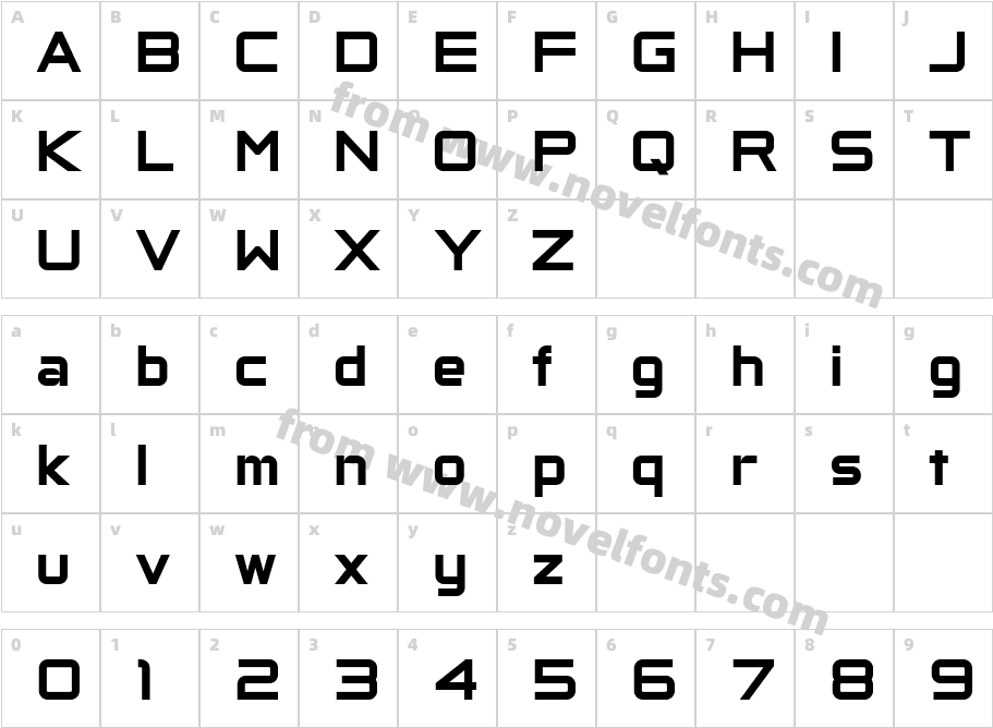 Horyzen Extra BoldCharacter Map