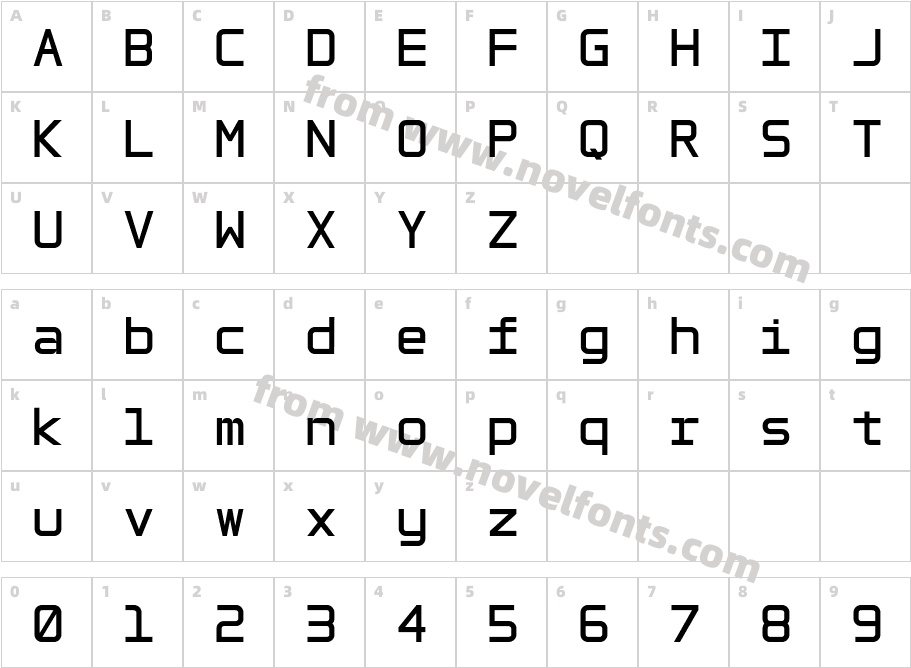 Horyzen Mono BoldCharacter Map