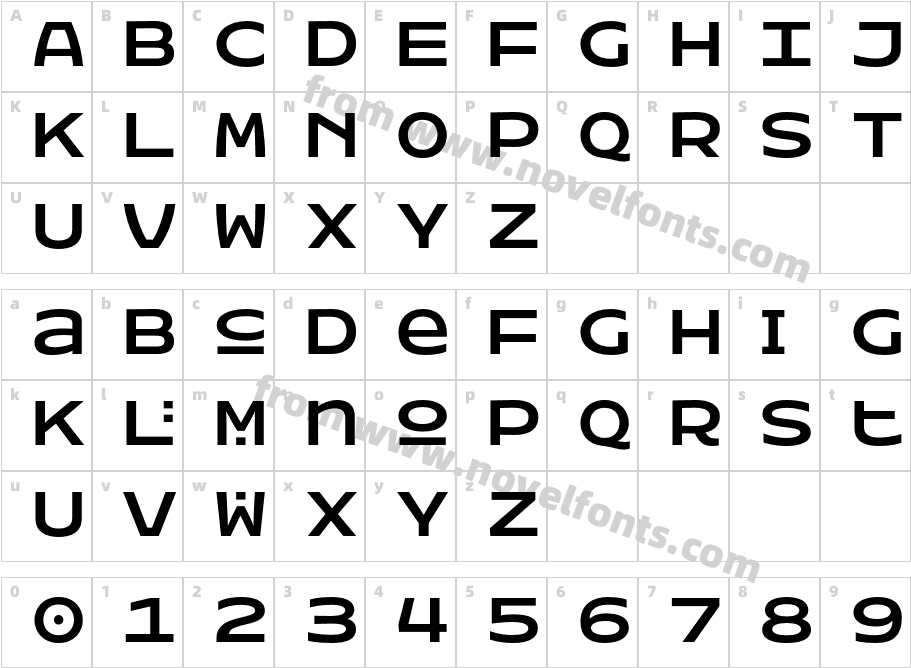 Hothouse MediumCharacter Map