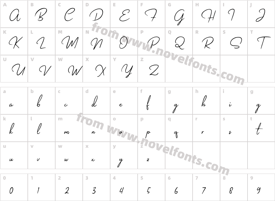 Houston ScriptCharacter Map