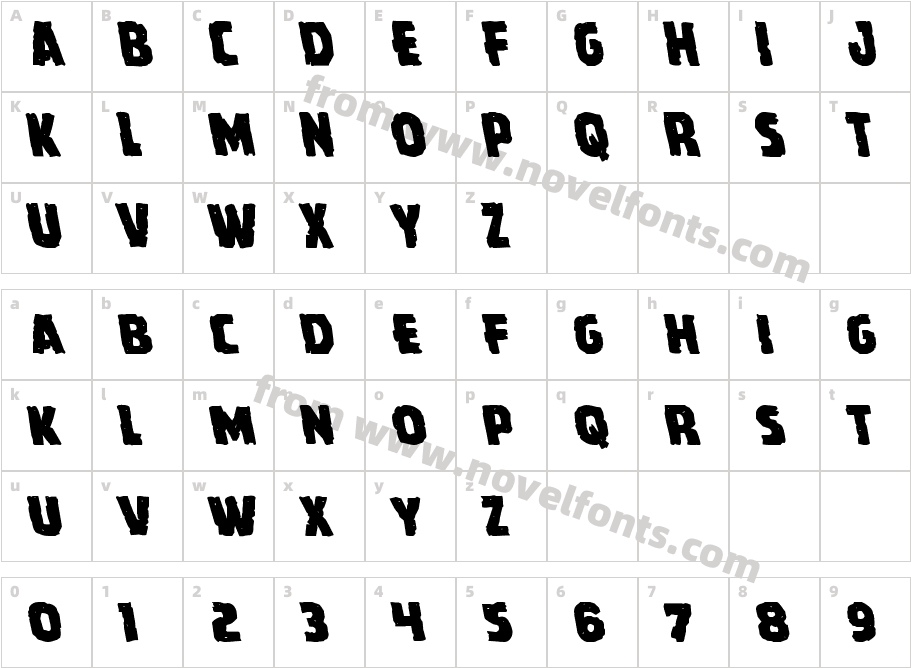 Howlin' Mad LeftalicCharacter Map