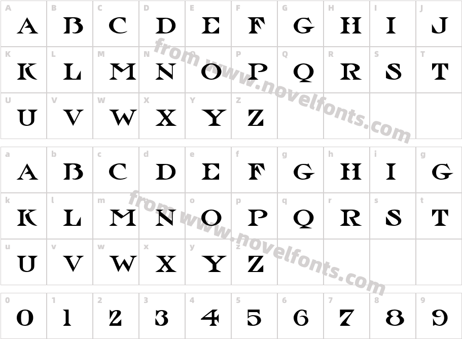 Hoxie JNLCharacter Map
