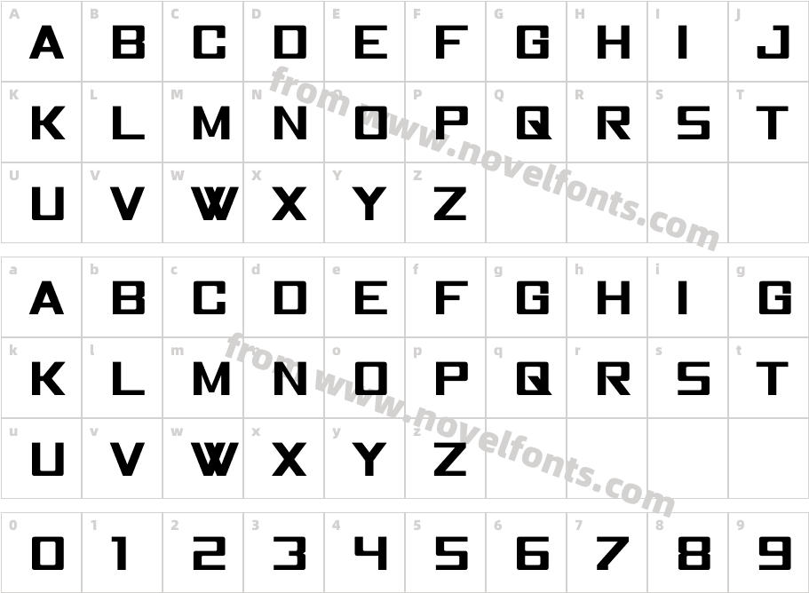 Hubhier RegularCharacter Map
