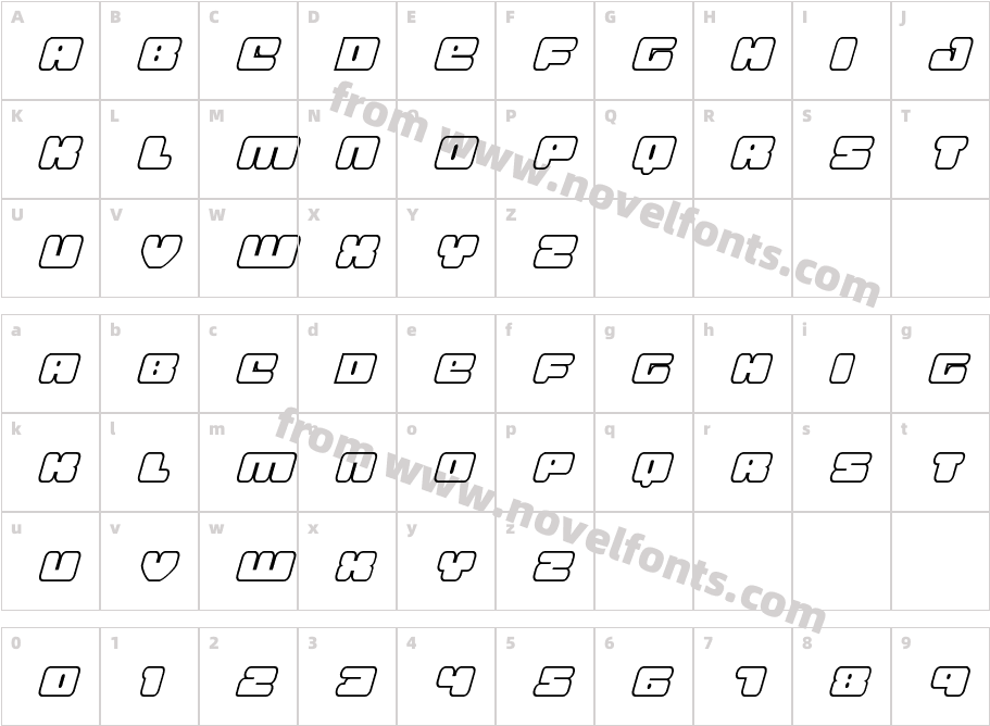 Hula Hoop Girl Bold Outline ItCharacter Map