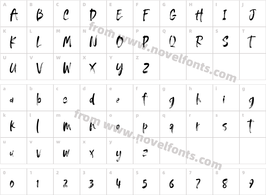 Hunters RegularCharacter Map