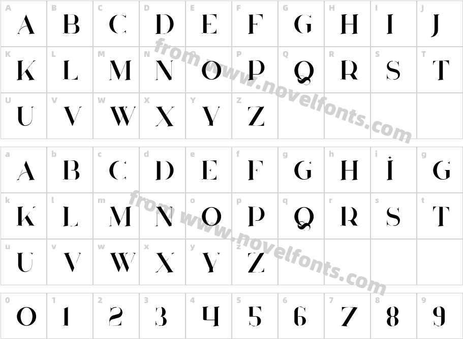 Huova LightCharacter Map
