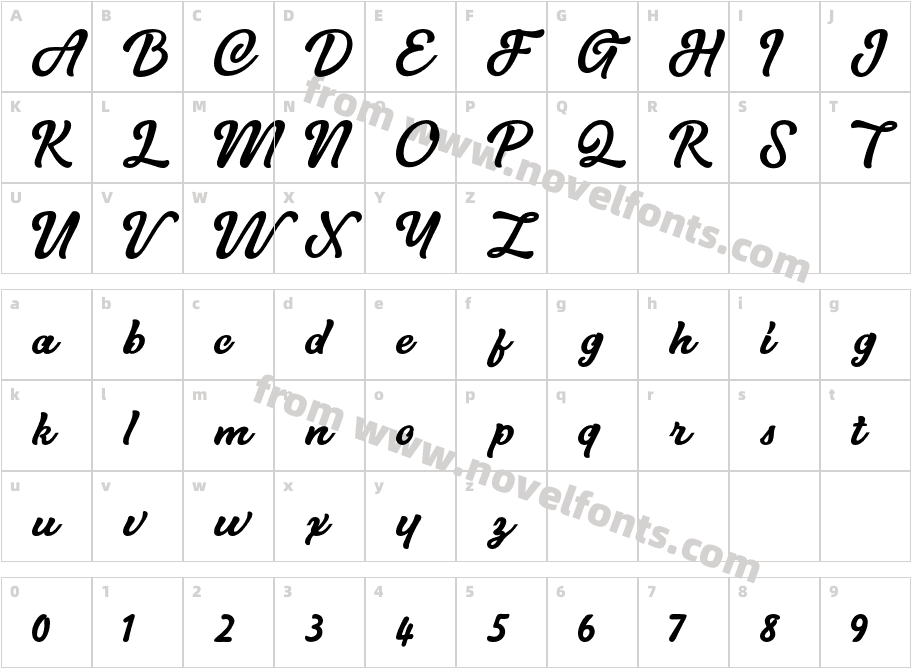 Hurley1967 Bold AltCharacter Map