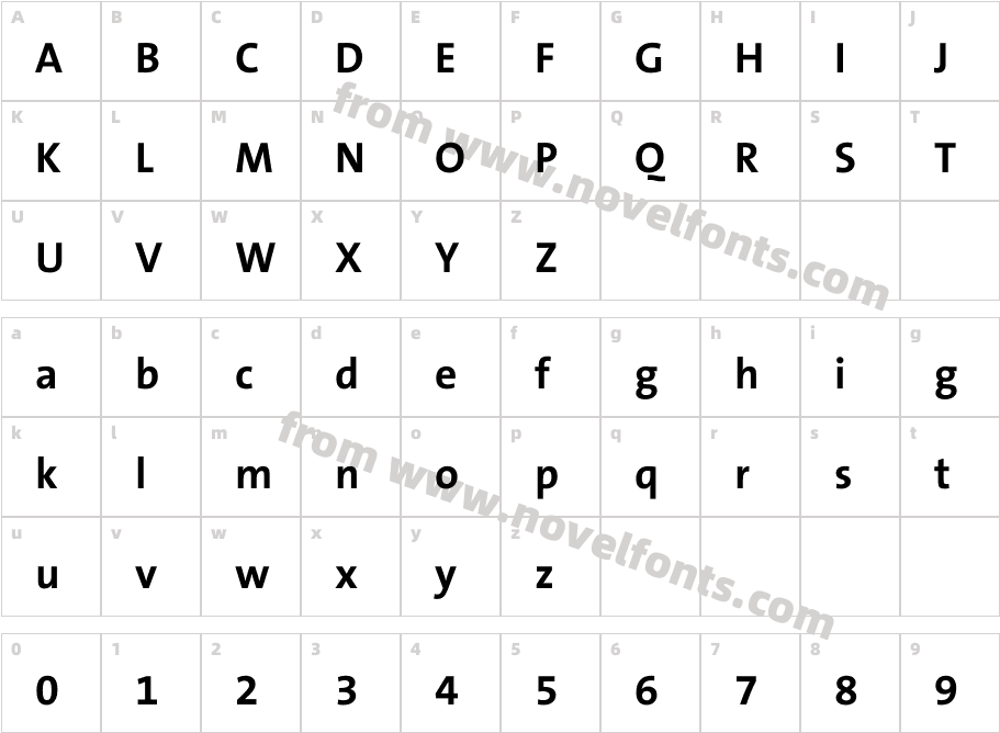 INSEE BoldCharacter Map