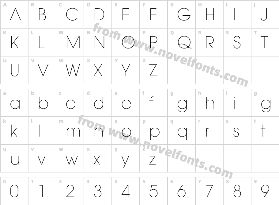 ITC Avant Garde Pro X LtCharacter Map