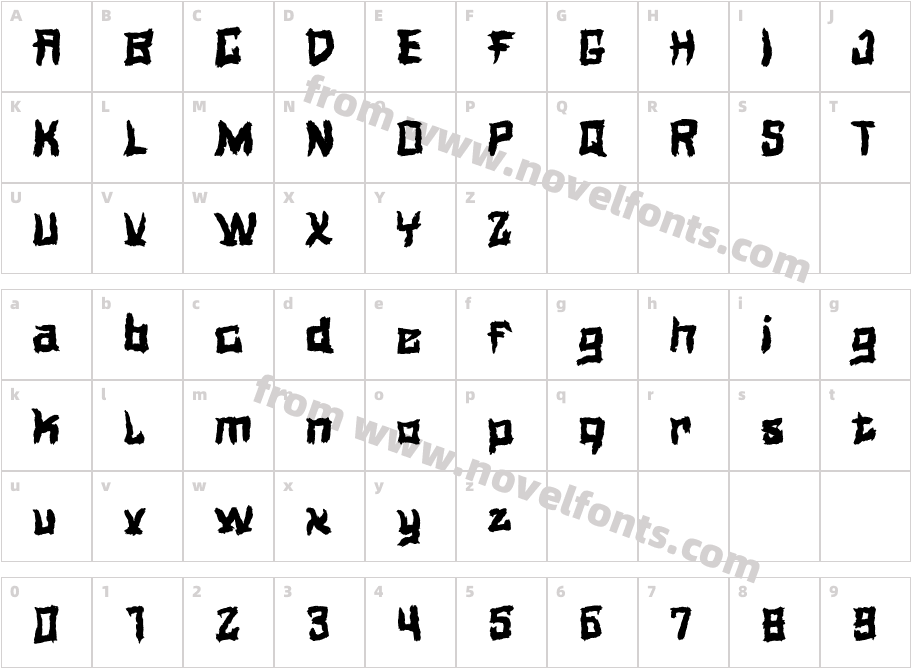 Ichithawa RegularCharacter Map