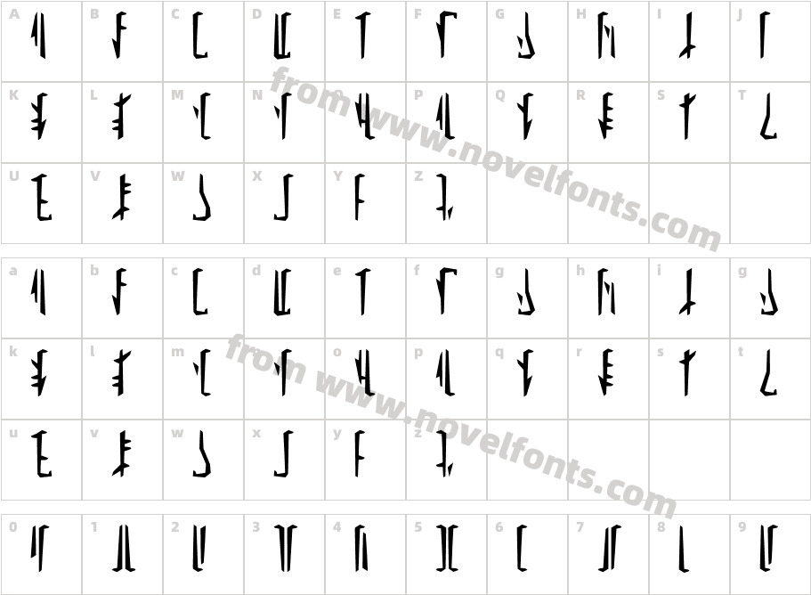 Mando AFCharacter Map