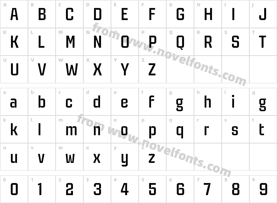 Industria Sans W05 MediumCharacter Map