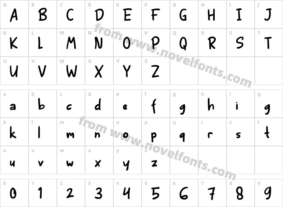 Ini Apel RegularCharacter Map
