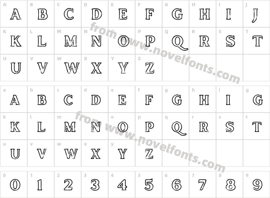 Inlander Outline TextureCharacter Map