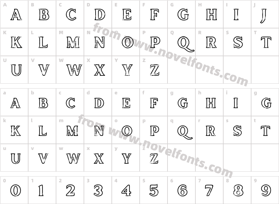 Inlander Outline TextureCharacter Map