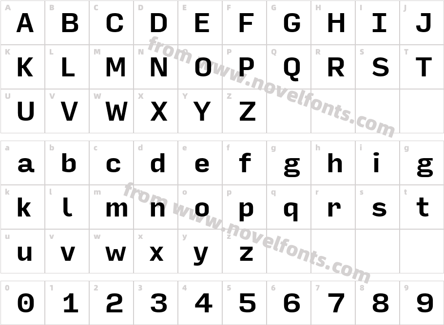 Input Sans BoldCharacter Map