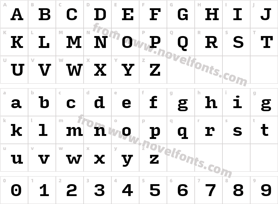Input Serif BoldCharacter Map