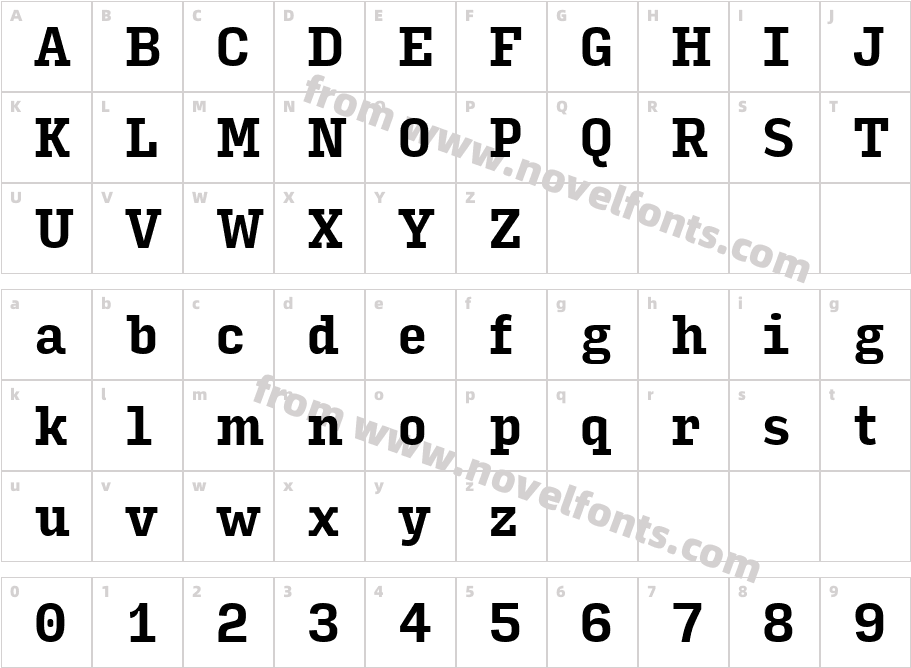 Input Serif Condensed BoldCharacter Map