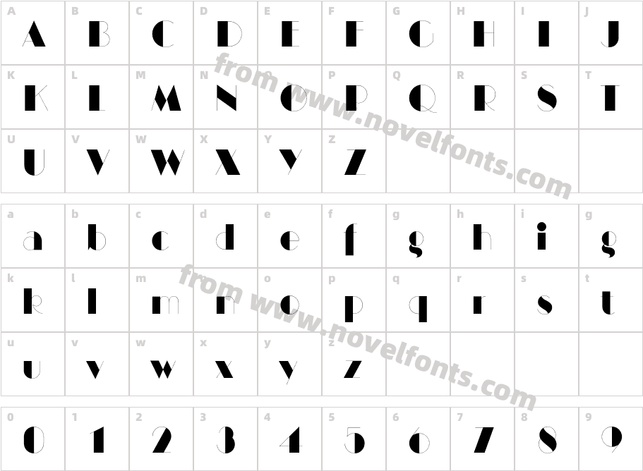 Manhattan ITC StdCharacter Map