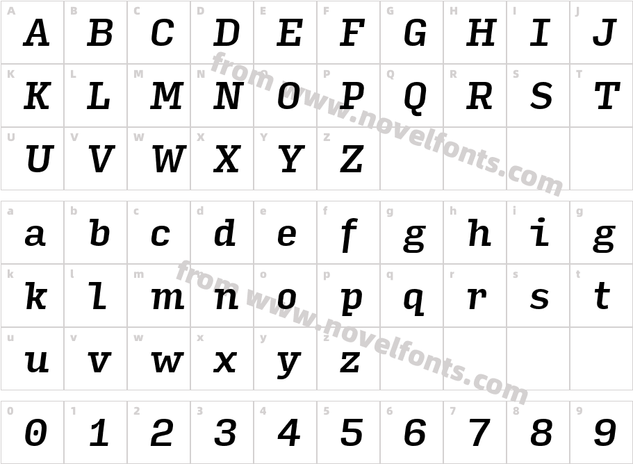 Input Serif Narrow Medium ItalicCharacter Map