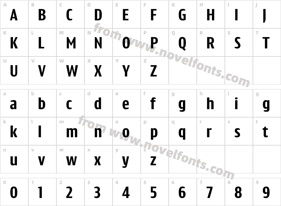 Intercom SemiboldCharacter Map