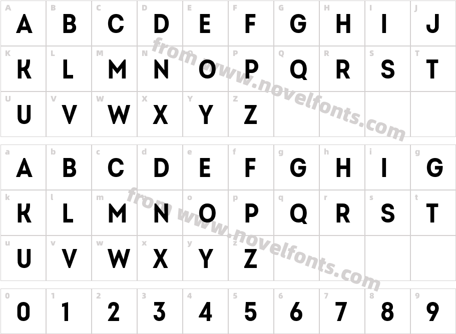 Intro Caps Cd Trial BoldCharacter Map