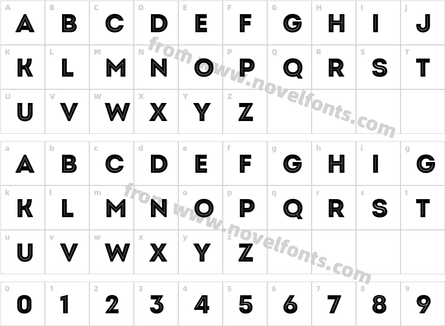 Intro Caps Trial Black InlineCharacter Map