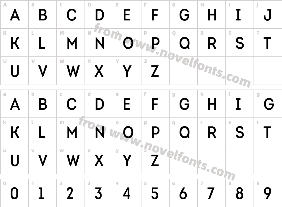 Intro Cond Caps SemiboldCharacter Map