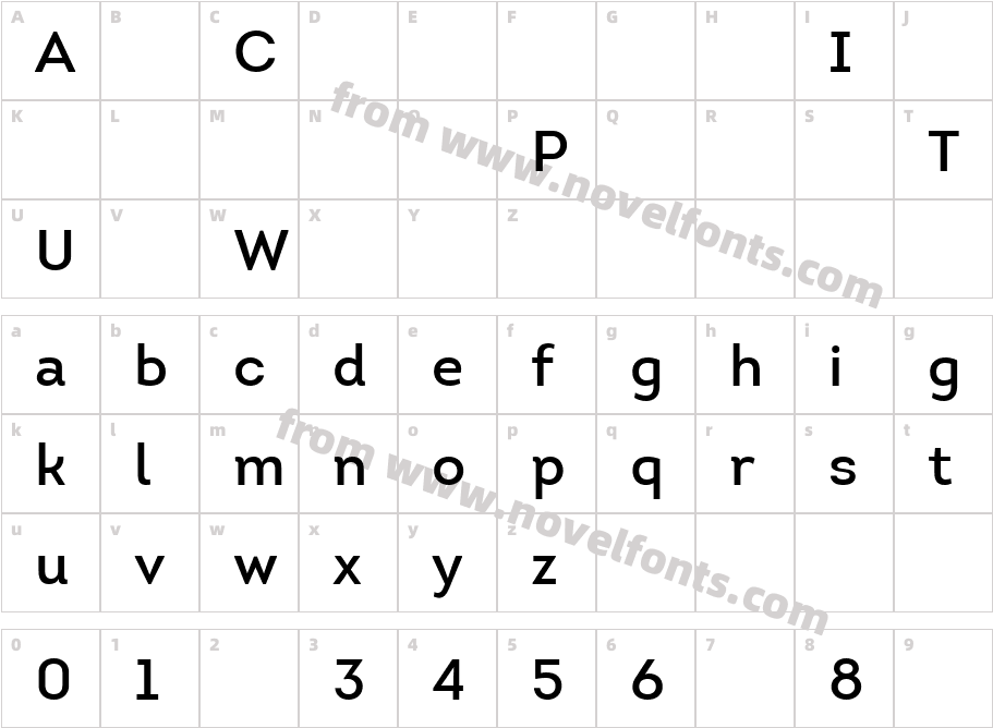 Intro SemiboldCharacter Map