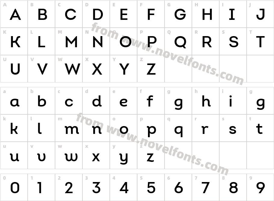Intro Trial Semibold AltCharacter Map