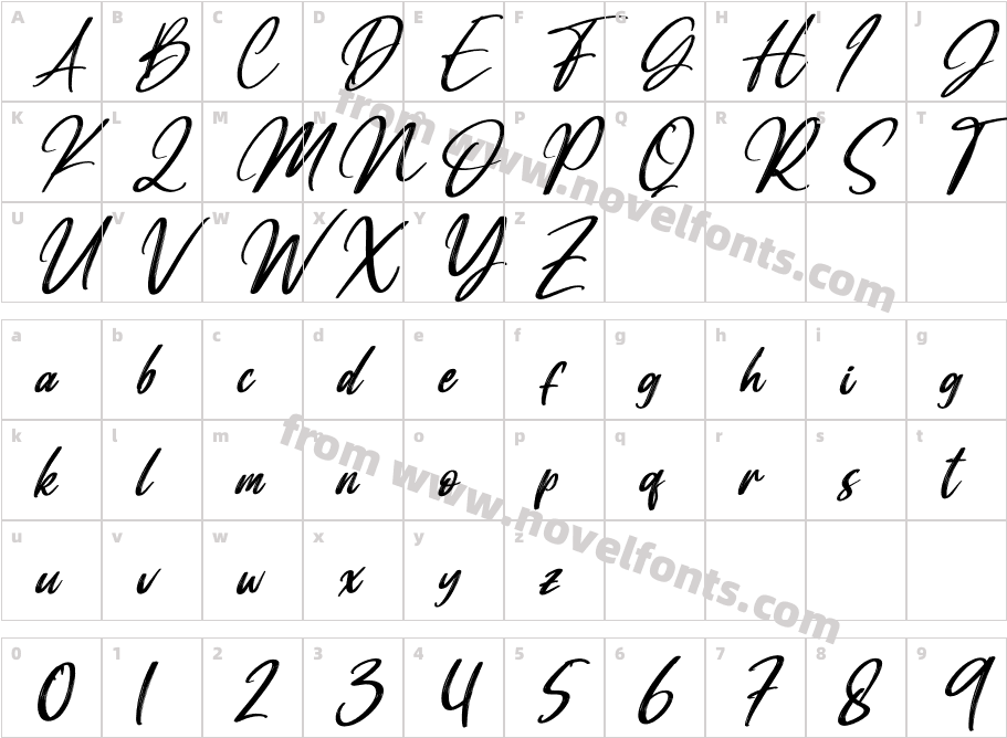 Manttilda ItalicCharacter Map