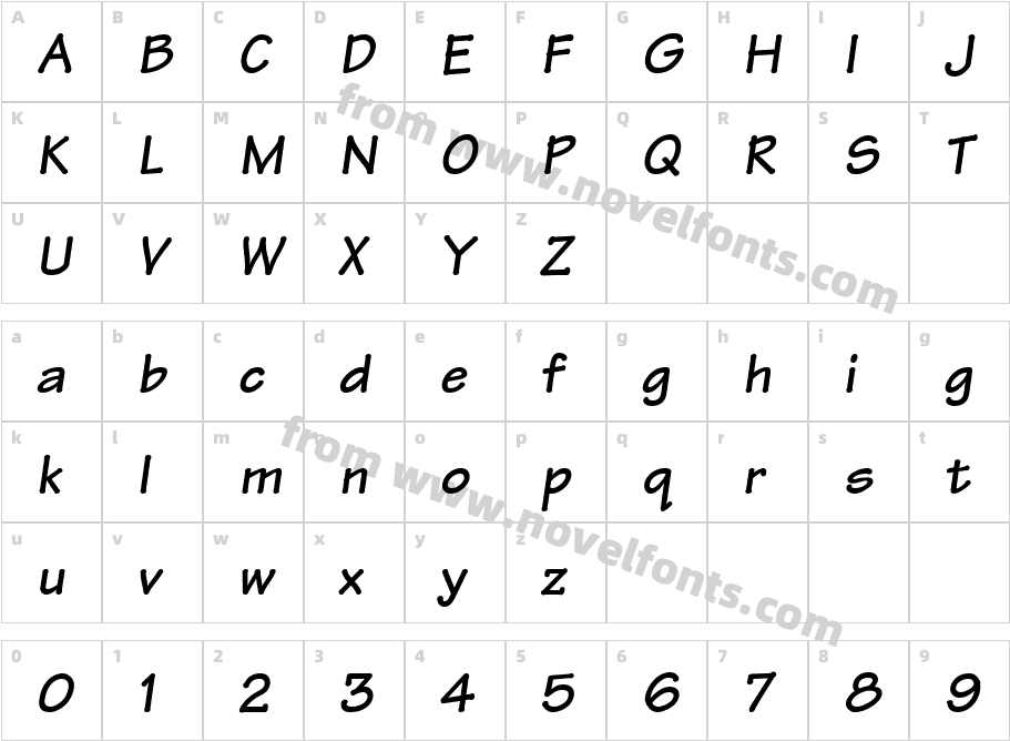 Manual SSi Bold ItalicCharacter Map