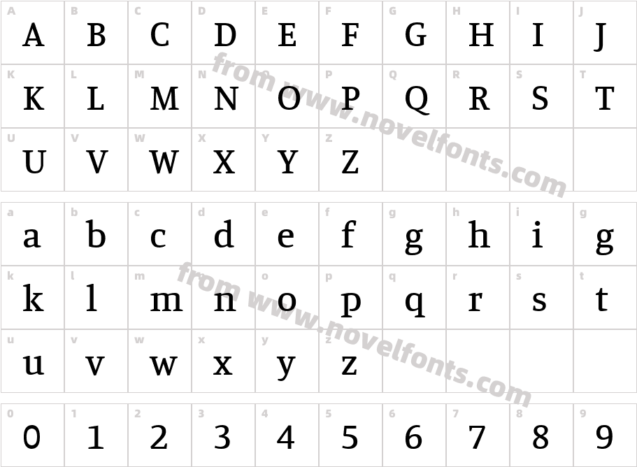 Manuale MediumCharacter Map