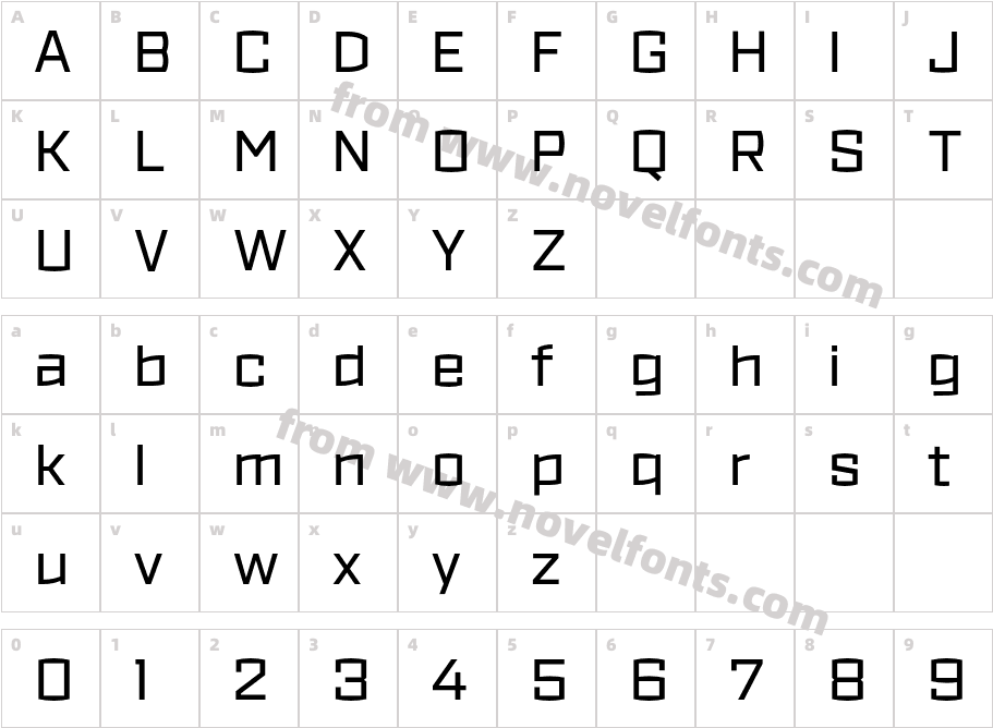 Ironstrike RegularCharacter Map