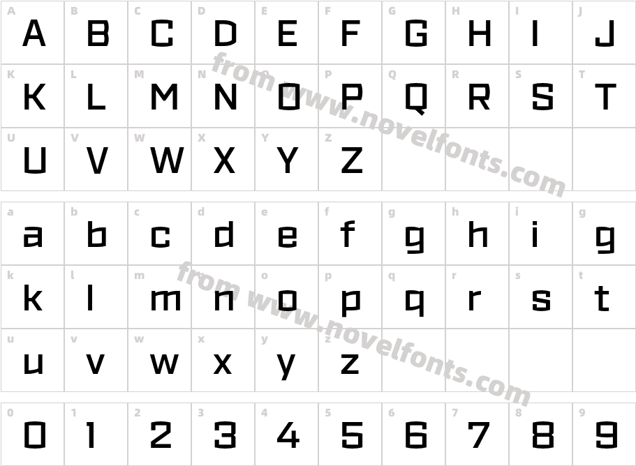 Ironstrike SemiboldCharacter Map