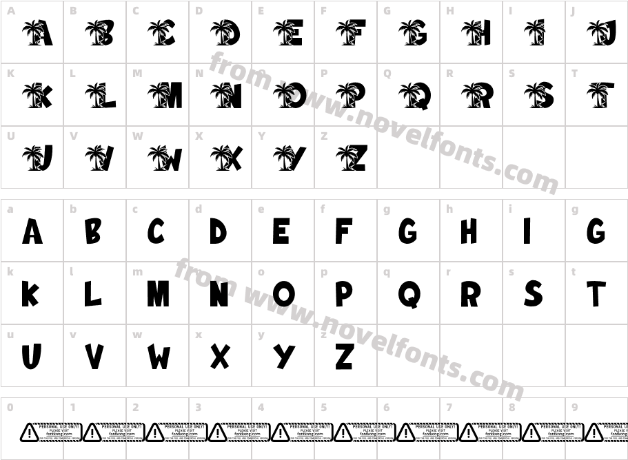 Island PERSONAL USE ONLY!Character Map