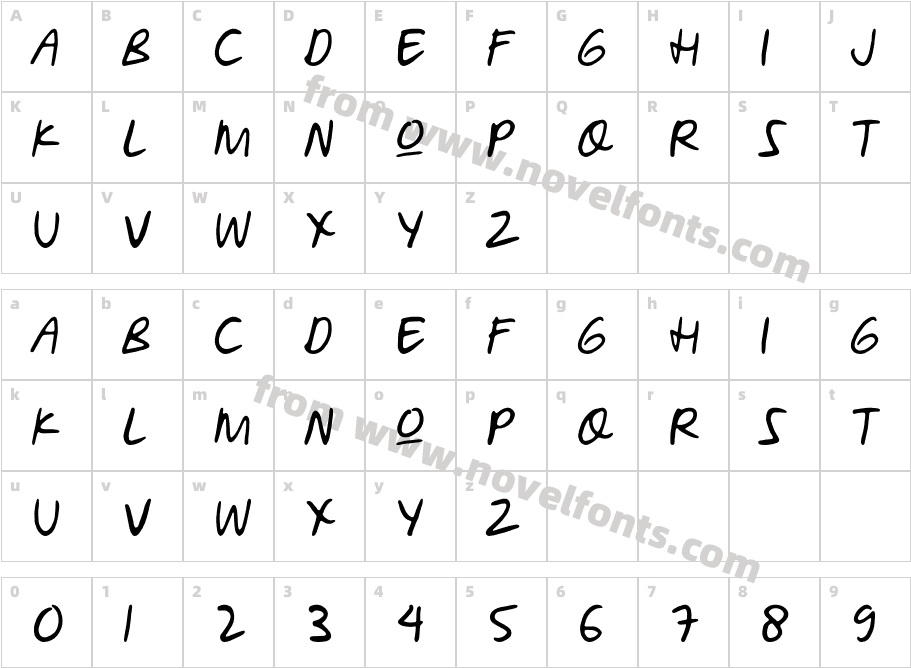 JAJONFONT RegularCharacter Map