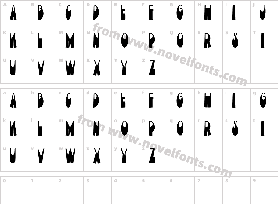 JMH Alegria RegularCharacter Map