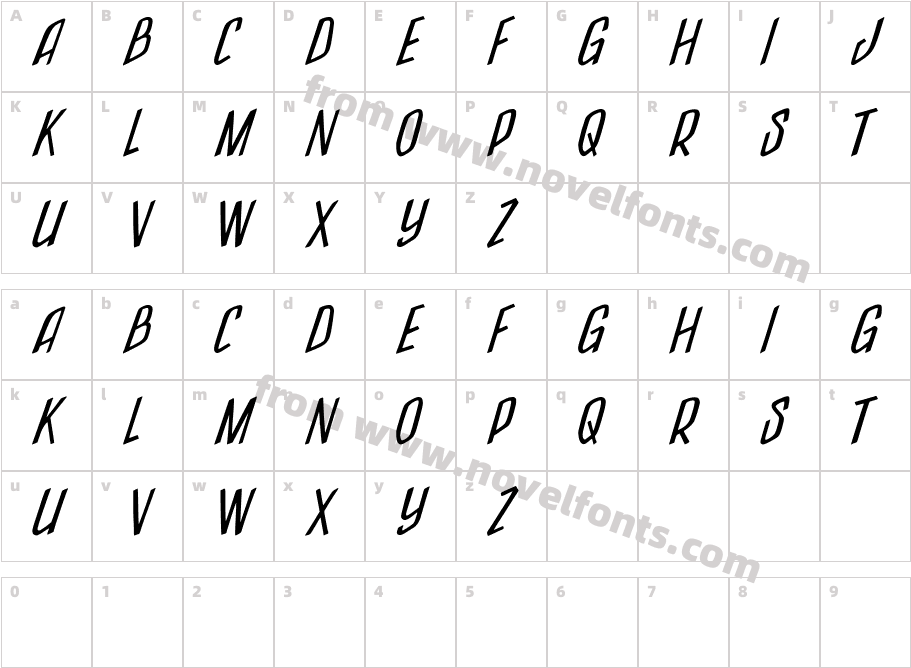 JMH Apocrifa RegularCharacter Map