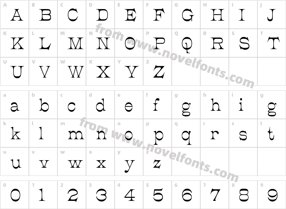 JMH Cajita RegularCharacter Map