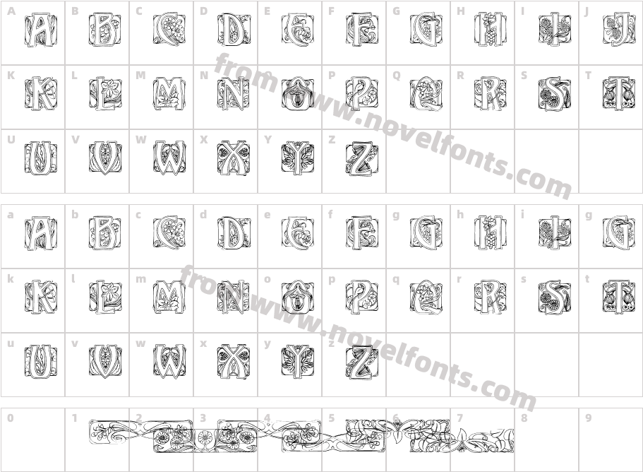 JMH Illus Caps RegularCharacter Map