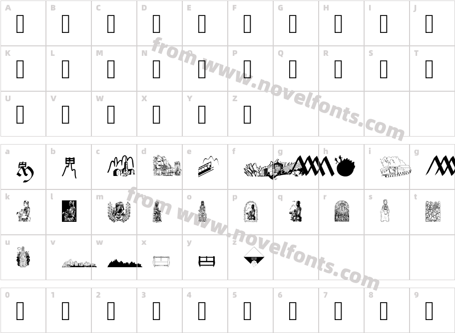 JMH Moreneta Dingbats RegularCharacter Map