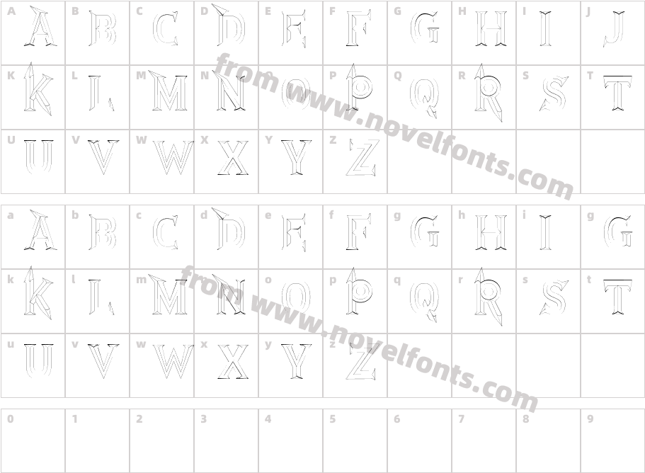 JMH Rastan Fine RegularCharacter Map