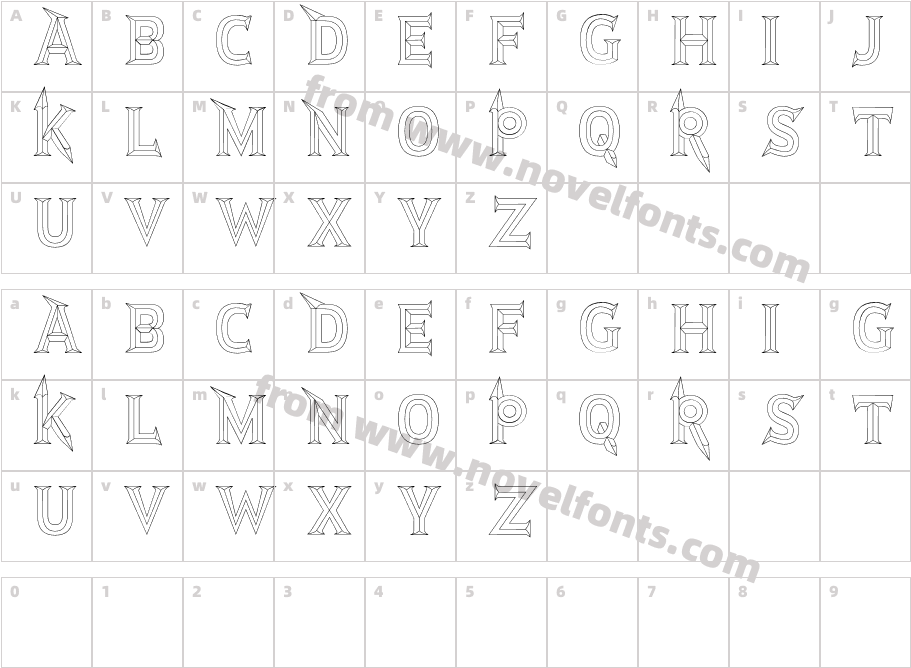 JMH Rastan RegularCharacter Map