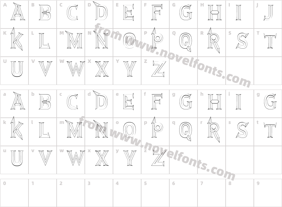 JMH Rastan RegularCharacter Map