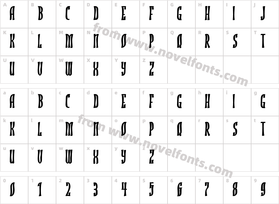 JMHROJO BoldCharacter Map
