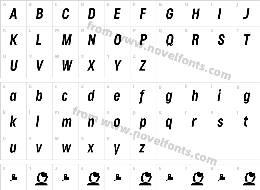 Jane Roe Bold ItalicCharacter Map